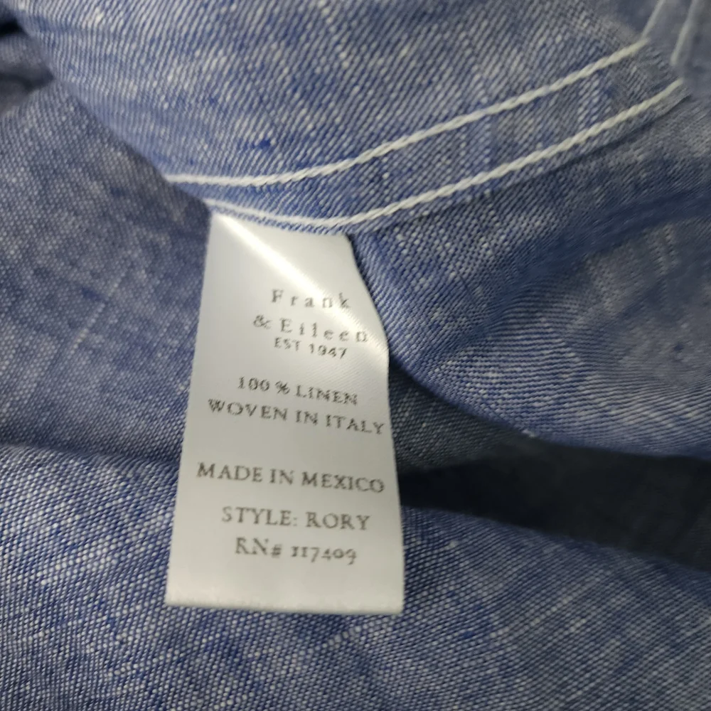 Frank & Eileen Rory Famous Blue Lived-in Linen Maxi Dress - Picture 6 of 10